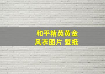 和平精英黄金风衣图片 壁纸